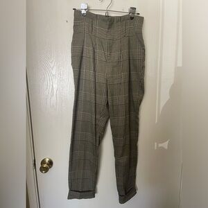 Wild Fable || Plaid High-Waisted Trousers